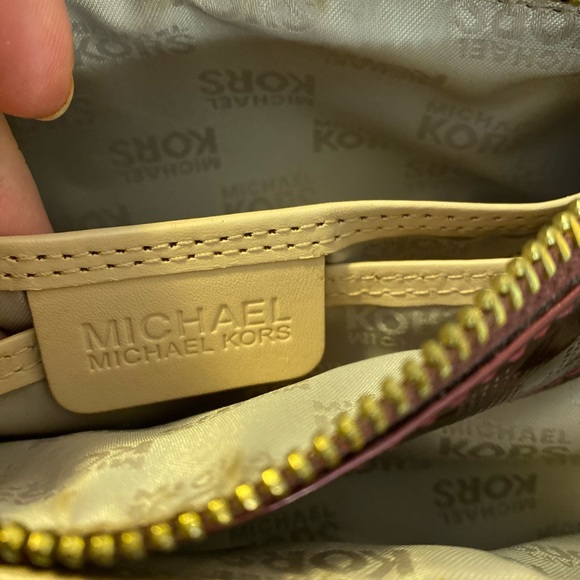 Michael Kors Signature Burgundy Cosmetics Bag - Picture 7 of 8